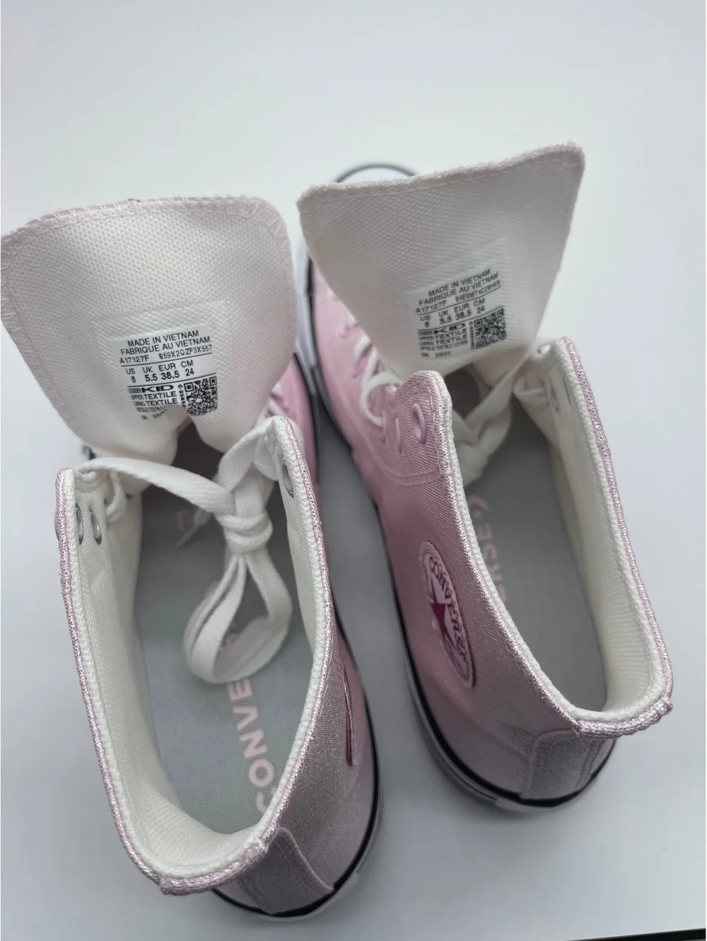 Converse Chuck Taylor All Star High Top Sneakers Pink Metallic